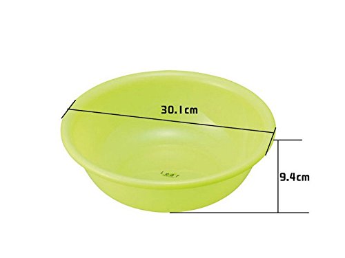 Japanbargain s-3049, japanese plastic basin tub leaf series green