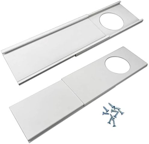 Jeacent Window Seal Plates Kit For Portable Air Conditioners Plastic Ac Vent Kit For Sliding Glass Doors And Windows Adjustable Length Panels For Exhaust Hose Of 5 Diameter Cheapnbest Airconditioners