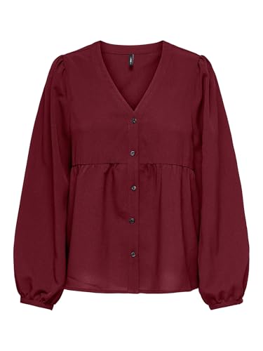 ONLY Onlnova Life Elite L/S Ebba Top, Cabernet, M Donna