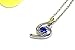 KATGI Fashion Lucky Angel Beautiful Crystal Pendant Necklace (ROYAL BLUE)