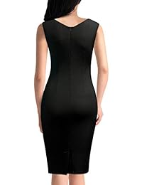 Vestido de cuello en V para dama con correa y traje con ranura