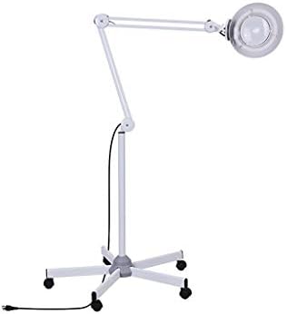 MAGFYLY LED Magnifying Floor Lamp,Lighted Folding Magnifier Esthetician Light, Magnifying Glass With Light, Suit for Reading,Crafts & Pro Tasks,Adjustable Loupe (电压 Voltage : 110V)