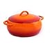 GURO Cast Iron Enamel Coated Dome Casserole, 4.7QT / 4.5L (Orange)