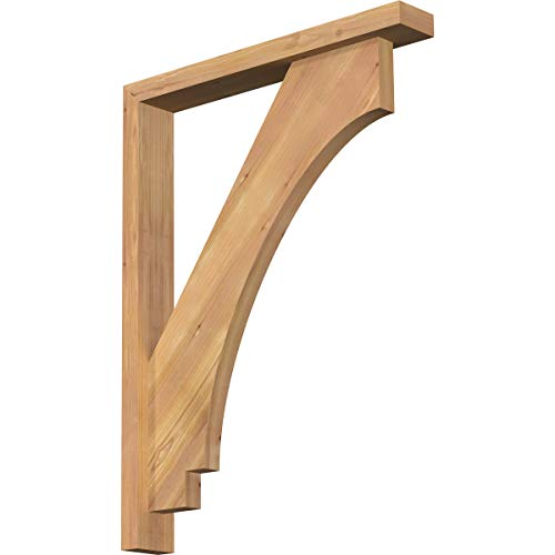 Ekena Millwork BKT0402X24X32IMP05SWR Imperial Block Bracket w/Offset Brace, 24"…