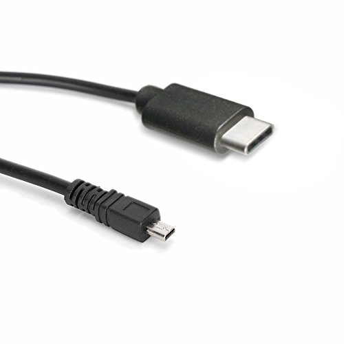 ATECH USB-C to Mini-B 8pin 2.0 Cable, 7.87inch (0.2m) - Black