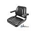 T500BL Seat, Universal w/Slide Track & Flip-Up Armrests, Black Vinyl Fits:Bobcat