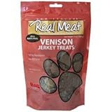 THE REAL MEAT COMPANY 828017 Dog Jerky Venison Treat, 4-Ounce