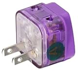 HIGH QUALITY AC POWER TRAVEL ADAPTER PLUG FOR USA US CANADA SOUTH & NORTH AMERICA JAPAN TAIWAN PHILIPPINES / WITH DUAL PLUG-IN PORTS AND SURGE PROTECTION