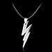 Dastan Stainless Steel Necklace Zeus Flash Lightning Bolt Pendant on Leather Cord-The Flash
