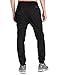 ITALYMORN Black Joggers Men with Pockets (Black, Medium)