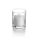 Yummi Set of 72 10hr Votive Candles & Glass Votive Holders, Clear