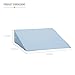 Foam Bed Wedge Pillow for Back Support, Elevating Legs and Acid Reflux - Wedge Cushion Pillow for Reading, Blue, 7 x 24 x 24