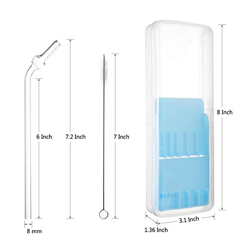 Private Glass Straws, Reusable Drinking Straw (Storage Case + Cleaning