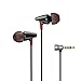 G-Cord In-Ear Heavy Bass Ceramic Earphones Stereo Sound Earbuds Noise Isolating Headphones for All iPhones Samsung Mobiles Tablets MP3 Players and More (Grey)