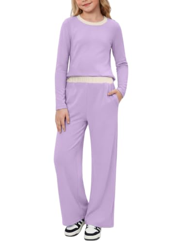 blibean Girls Clothes Fashion 2 Piece Clothing Set, Purple, Size 14 15 16 at Amazon