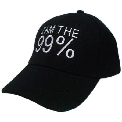 99% STRONG NEW YORK CITY NYC OCCUPY WALL STREET OWS PROTEST BLACK WHITE HAT CAP