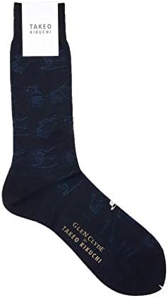 Amazon タケオキクチ ソックス 手洗い柄コーデュラ ビジネスソックス メンズ ネイビー 593 00 ビジネスソックス 通販