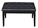 TMS Black Ebony Wood Leather Piano Bench Padded Double Duet Keyboard Seat Storage