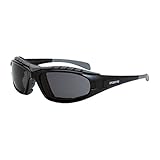 CrossFire Diamondback smoke anti-fog lens, shiny black frame, foam lined