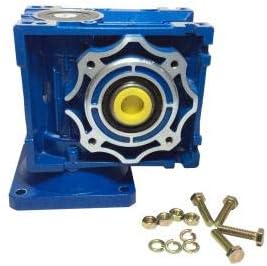 EMONOC DC Right Angle Gearbox RV040 Reduction Ratio 1:80 Geared Speed Reducer Head Reversible