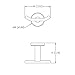 Taozun SUS 304 Stainless Steel Coat Hook Double Towel Robe Clothes Hook Wall Mounted