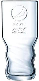 TUFF LUV Original Branded and Official Pepsi Max Drinking Glass - 16oz (45cl), Transparent