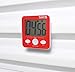 TickiT Jumbo Timer - Red - In Home Learning Supplies for Kitchens, Games, Lessons and Activities - Digital Timer with Large Display - Stand and Magnet for Mounting