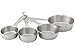 HIC Essentials Stainless Steel Professional Edge Measuring Cups, 4-Piece Set