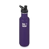 Klean Kanteen Berry Syrup Classic Water Bottle with 3.0 Sport Cap, 27-Ounce