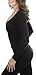ToBeInStyle Women's Long Sleeve V-Neck T-Shirt - Medium - Black