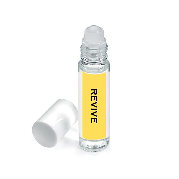 Simply Essential Revive Aromatherapy Pulse Point Roller Ball Oil with Rose Geranium, Lemon, Lime & Eucalyptus 10ml roll on