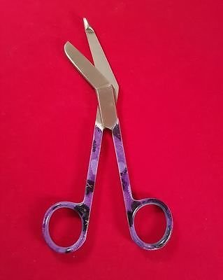 Amazon Com New O R Nurses Lister Bandage Scissors 5 5 Color Handle Purple Round Pattern Industrial Scientific