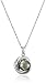 Sterling Silver Tahitian Cultured Black Pearl Love Knot Pendant Necklace (8.0-8.5mm)