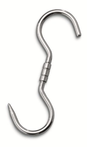 AUSONIA - 58340 Stainless Steel Reinforced S-Shaped Meat Butcher turnable Hook for Hanging 21X9 cm
