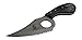 Rogue River Tactical Bone Collector BC-793 Fixed Blade Hunting Skinning Knife with Leather Sheath Real Bone Handle (Black)