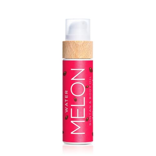 Watermelon - Aceite orgánico con vitamina E y aroma de sandía para un bronceado intenso y rápido - Amplificador bronceado