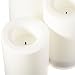 Inglow Flameless Round Outdoor Candles with Timer, White, Set of 3