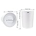 TOPSKY 2 Pack Trash Can, Small Garbage Can Round Wastebasket for Narrow Spaces at Home or Office, 2.3 Gallon (8L) Capacity, Matte Plastic, White