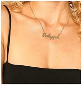 Baby Girl Necklace Cute Women Babygirl Letter Pendants for Daughter Mom Girlfriend Sister Birthday Gift