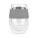 HOST Cooling Cup Plastic Double Wall Insulated Freezable Drink Chilling Tumbler with Freezing Gel Wine Glasses for Red and White Wine, 8.5 oz, Grey Set of 1