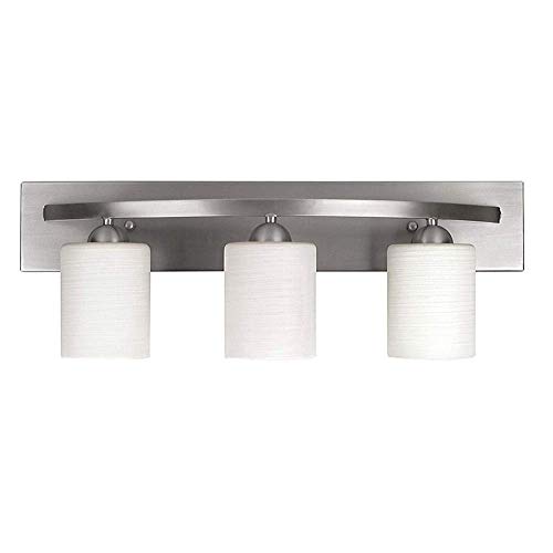 Vanity Bath Light Bar Interior Lighting Fixture (Brushed Nickel, 3 Lights)