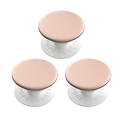 PopMinis: Mini Grips for Phones & Tablets (3 Pack) - Aluminum Rose Gold