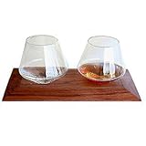 Sempli Cupa-Lift 2 Walnut Serving Tray for 2 Sempli or other Glasses in Gift Box - Cup Lift