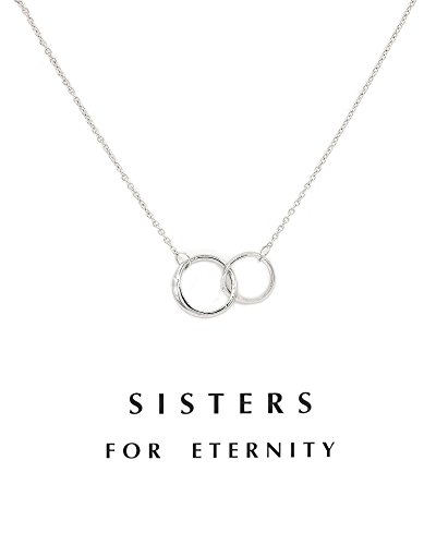 Zealmer Double Link Necklace Friendship Pendent Rings Chain with Message Card as Gift