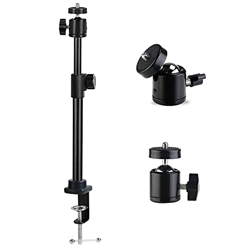 Desk Camera Mount Stand,Table Clamp Mount, Light Stand,cam Desk Mount, 360° Rotatable Ball