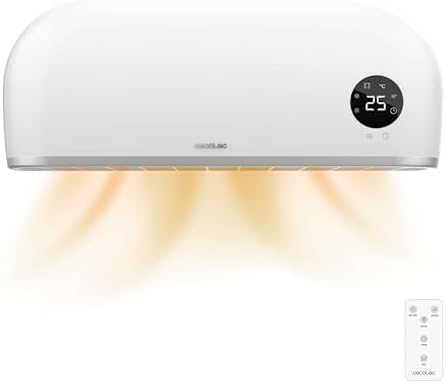 Cecotec readywarm 2000 max box aquecedor de banheiro cerâmico com 2.000 w, display led, controle remoto e proteção ipx2, 20 m2