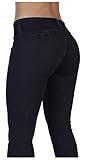 Curvify 764 Women's Butt-Lifting Skinny Jeans | High-Rise Waist, Brazilian Style Black 5