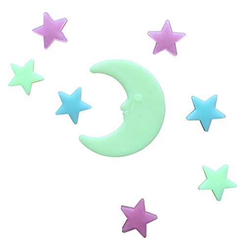 Fluorescent Star Moon Sticker,