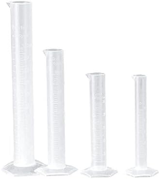 Han Lab 4pcs Measuring Cylinder Graduated Cylinder 10ml 25ml 50ml 100ml