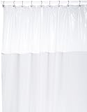 Carnation Home Fashions 72-inch by 72-Inch Vinyl Window Shower Curtain, White